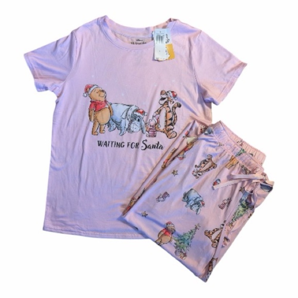 NWT Disney Pooh Bear and friends Pink Pajama Set